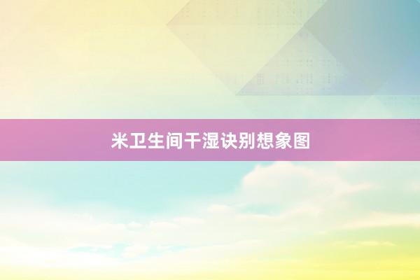米卫生间干湿诀别想象图
